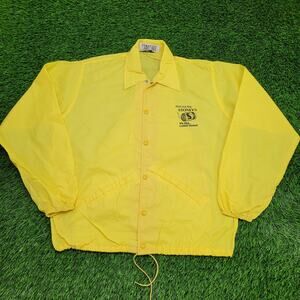 Vintage 80s Stoneys Beer Coach Jacket Medium 24x28 Yellow